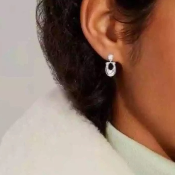 NWT Coach Faceted Crystal Signature Drop Earrings - Picture 2 of 7